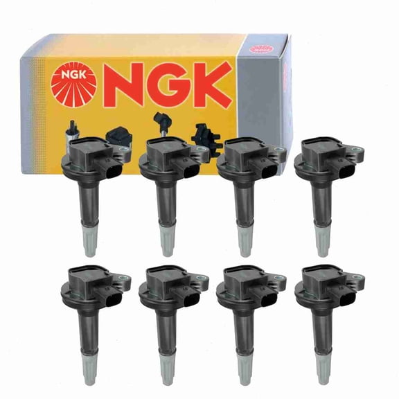 8 pc NGK 48763 Ignition Coils for 2505-481099 36-8198 673-6304 921-2138 BR3Z-12029-A DG542 E1122 GN10420 IC725 UF-622 UF622 Spark Plug Wire Boot Fits select: 2011-2016 FORD F150