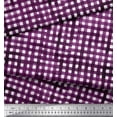 thumbnail image 2 of Soimoi Purple polyester Crepe Fabric Check Check Decor Fabric Printed Yard 52 Inch Wide, 2 of 3