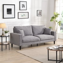 Modern Three-Seater Sofa 74" with Wooden Frame, Comfortable and Spacious