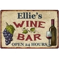thumbnail image 1 of Ellie's Rustic Wine Bar Sign Wall Décor Kitchen Gift 8 x 12 Matte Finish Metal 108120056182, 1 of 1