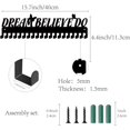 thumbnail image 3 of Dream Believe Do Medal Holder Display Hanger Rack Sports Metal Wall Mount with 20 Hooks Hang Over 60 Medals Runners Home Badge Running Marathon Gymnastics Black 15.7 x 4.4inch, 3 of 8