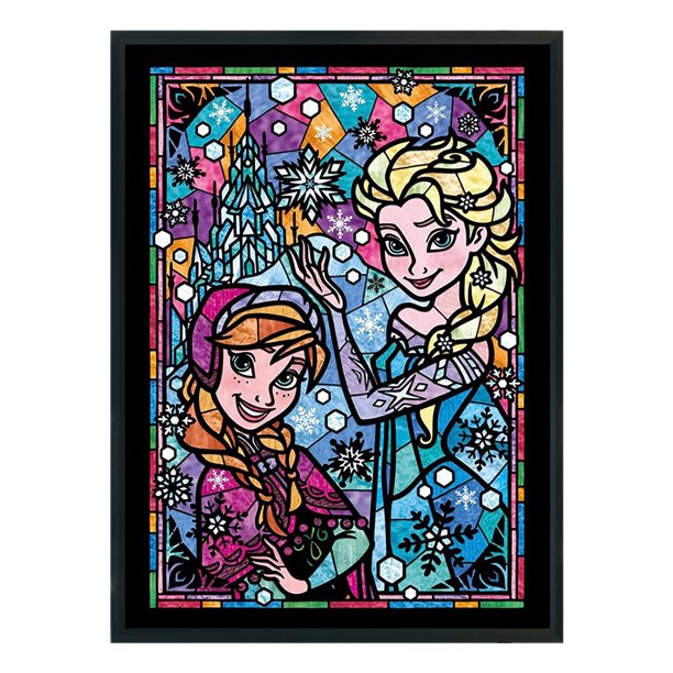 Cuadros Decorativos Bordado completo Hilo de algodón ecológico 11CT Impreso Elsa Anna Punto de cruz Obra de arte(1) Tmvgtek embutido en tela