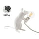 thumbnail image 1 of Lámpara de mesa Lámpara de escritorio de ratón Lámpara de mesa lateral de animal de resina Bombilla de luz E12, Blanco, Enchufe de EE. UU., Ratón sentado Methold HA003391-11B, 1 of 7