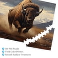 thumbnail image 3 of 500 PCS Running Bison - 500 Piece Vibrant Jigsaw Puzzle,Home Wall Decor,Family Leisure And Entertainment,Enjoy The Puzzle Solving Process,Vibrant Animals Adult Wooden Puzzle, 3 of 6