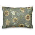 thumbnail image 2 of Creative Products Sunflower Pattern on Green 20 x 14 Spun Poly Pillow, 2 of 3