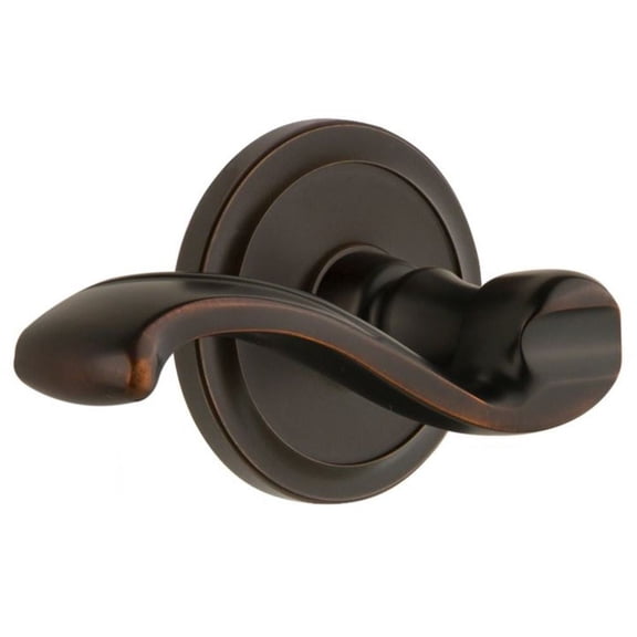 grandeur 810521 circulaire rosette double dummy with portofino lever in timeless bronze