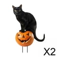 thumbnail image 1 of Estaca decorativa para jardín,Estatua de gato Estaca para jardín Decoración de animales,Decoración de gatitos Inserto en el suelo Adorno artístico para patio,Decoración de Halloween, 1 of 8