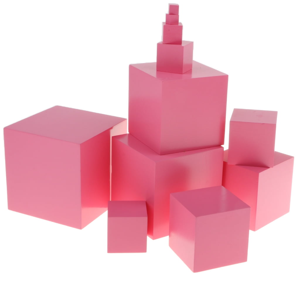 Montessori Mini Pink Tower NEW Montessori Sensorial Material Family Set 