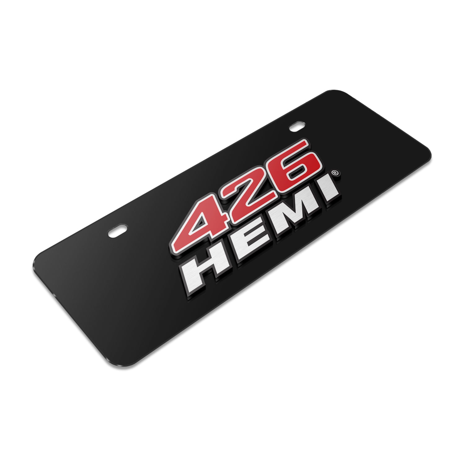 Details about   HEMI 426 3D Logo on Chrome 12"x4" Half-Size Stainless Steel License Plate