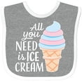 thumbnail image 3 of Inktastic All You Need is Ice Cream with Ice Cream Cone Boys or Girls Baby Bib, 3 of 4