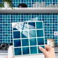 thumbnail image 1 of 10 Pieces of Geometric Square Grid Pattern Wall Stickers Fmb314 10*10Cm, Pvc Adhesive Tile Stickers 10Pcs Geometric Square Grid Wall Stickers for Kitchen Floor Furniture, 1 of 5