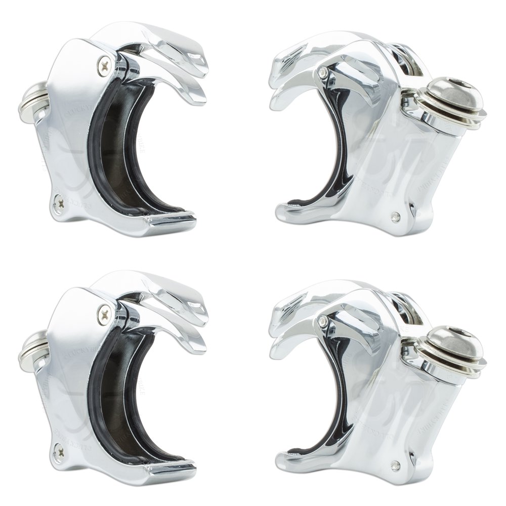 4x Set 49mm Quick Release Windshield Fork Clamps Harley VRod Dyna FXD XL1200X