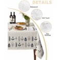 thumbnail image 2 of Vintage Botanical Table Cloth, Waterproof Tablecloth for Square Tables, Herb on Beige Leaves Retro Country Reusable Washable Fabric Table Cover for Restaurant Kitchen Dining Tables 54"x54", 2 of 9