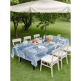 thumbnail image 4 of Outdoor Tablecloth with Umbrella Hole for Patio/Picnic/Party/Camping, Blue Coastal Waterproof Table Cloth Rectangle Table Cover Washable, Nautical Coral Starfish Shell Seahorse Ocean (54"x 80"), 4 of 8