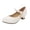 White, variant on Girls Mary Jane Dress Shoes Round Toe Low Block Heel Buckle Strap Ankle Boots with Charm for Birthday Parties Outdoor Wear