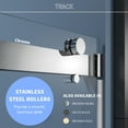 thumbnail image 5 of 56'' - 60'' W X 76'' H Soft-Closing Double Sliding Frameless Shower Door With 3/8 Inch (10Mm) Clear Glass In Chrome, 5 of 6