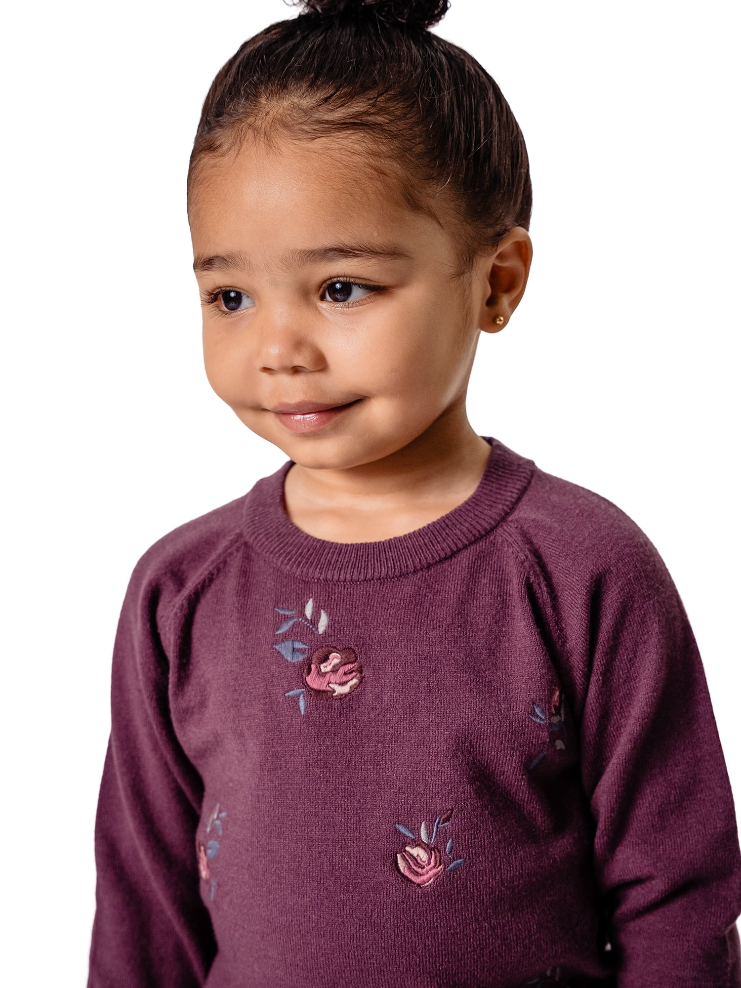 Modern Moments by Gerber Toddler Girl Embroidered Sweater Set, 2-Piece, Sizes 12 Months - 5T