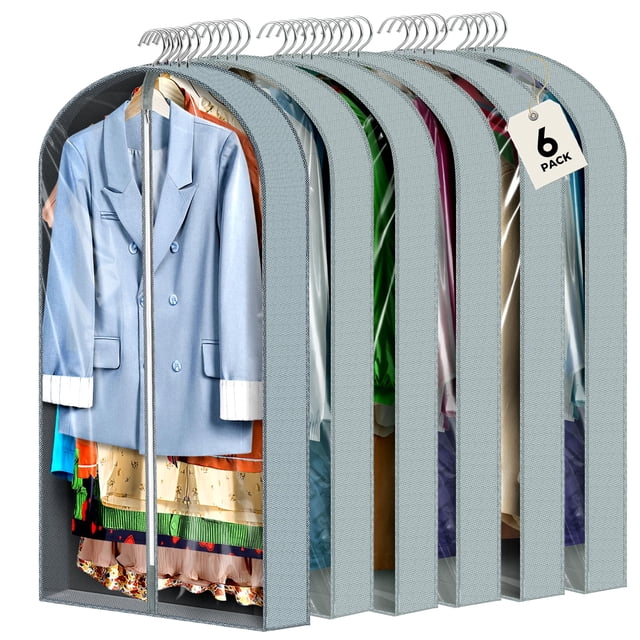 Bolsas de ropa AURUZA de 40 x 10 x 60 cm para colgar ropa, 6 unidades