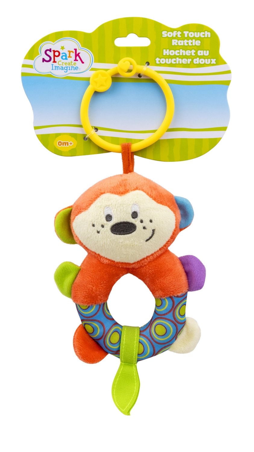 Hochet au toucher doux Singe Spark Create Imagine