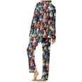 thumbnail image 5 of Hueook Womens Pajamas Winter Pajamas for Women Women's Christmas Printed Pajama Set for Daily Home Wear with Pocket Multicolor 2X, 5 of 8