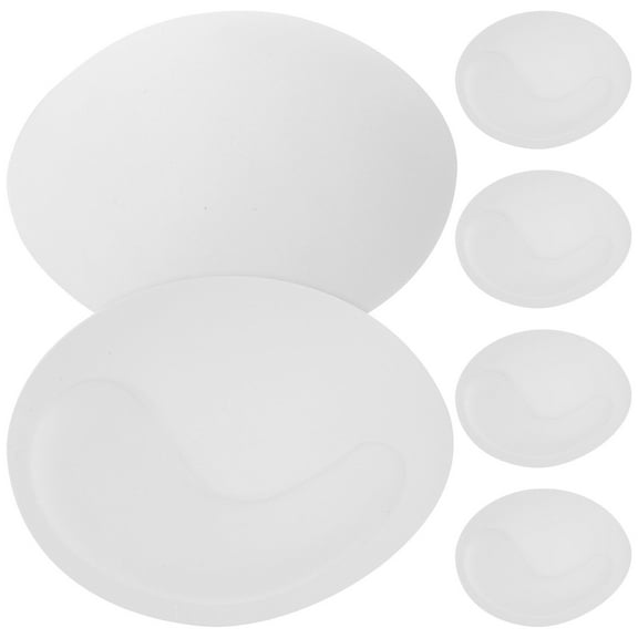 Milisten 3 Pairs Oval Bra Padding Inserts White Sponge Cushions for Women Sports and Everyday Comfort
