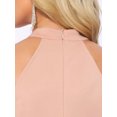 thumbnail image 5 of DARING DIVA Women's Sleeveless Chiffon Wide Leg Jumpsuit S Pink, 5 of 6