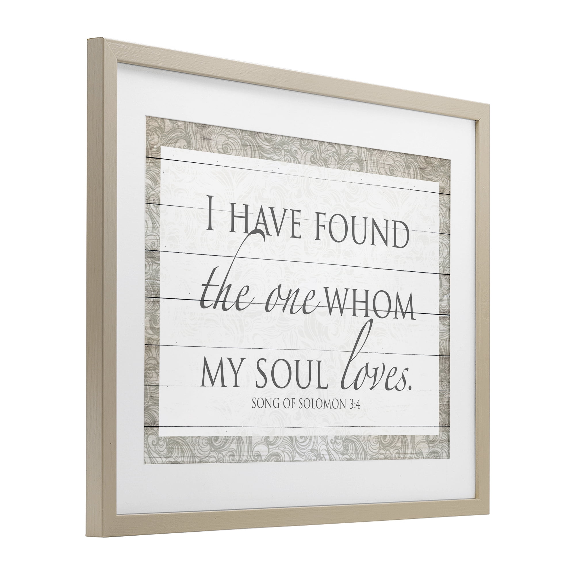 Stupell Industries The One Whom My Soul Loves Birch Framed Print Under Glass, design by SD Graphics Studio