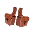 thumbnail image 4 of 2x cicletas bolsas de silla de montar PU cuero para accesorios de s Marrón, 4 of 8