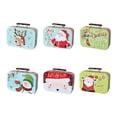 thumbnail image 3 of Caja de dulces de metal de hojalata de Navidad Caja de regalo de galletas de hierro con estampado de alces y muñeco de nieve de Papá Noel lindo con asa superior Decoración de bricolaje para fiest, 3 of 5