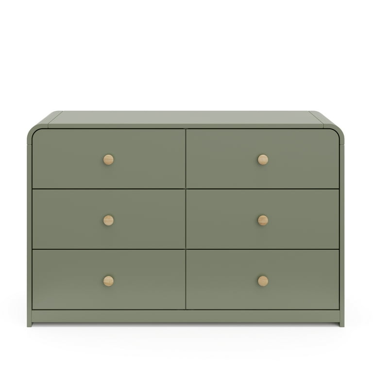 Storkcraft Santos 6 Drawer Nursery Double Dresser, Olive - Walmart.com