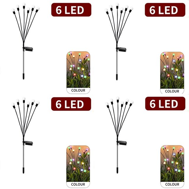 Luces solares de piezas para exteriores, luces de luciérnaga impermeables, lámpara Led Solar para césped, decoración de jardín, luz oscilante para Patio
