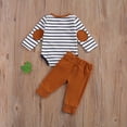 thumbnail image 6 of Coerni New Born Baby Boy Girl Clothes Set Cotton Long Sleeve Romper Long Pants Striped Color Fall Winter Outfits, 6 of 7