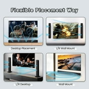 2 in 1 Separable Sound Bars for TV, Bluetooth 5.0 Surround Sound System for TV Wireless Connect, 37 Inch Soundbar for Home Theater, ARC/Optical/USB Cables & Remote TV Speakers, Wall Mountable