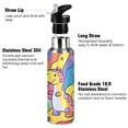 thumbnail image 3 of Yayeee 20oz Insulated Water Bottle Double Wall Stainless Steel with Flip Straw Lid, Vibrant Dinosaur, 3 of 7