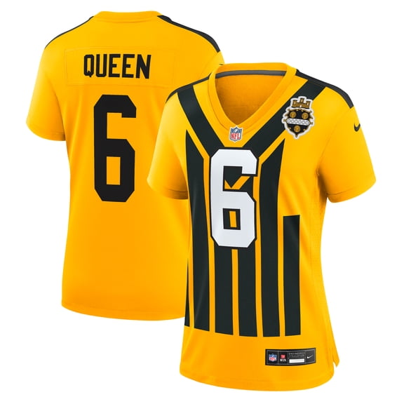 Women's Nike Patrick Queen Gold Pittsburgh Steelers Alternate 1933 Throwback Game Jersey