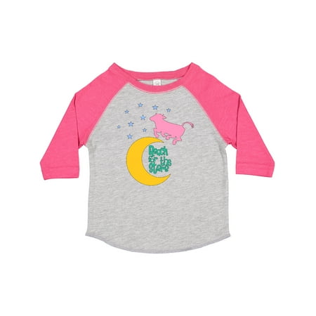 

Inktastic Reach for the Stars Cow and Moon Gift Toddler Boy or Toddler Girl T-Shirt