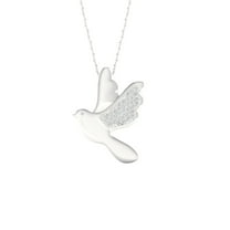 Imperial 1/10Ct TDW Diamond S925 Sterling Silver Bird Necklace (H-I, I2)