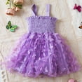 thumbnail image 4 of Fsqjgq Baby Girl Clothes Summer Dresses for Teens Casaul Baby Blue Dress Purple Child Girls Tulle Pageant Dress Party Butterfly Sleeveless Gown Dresses 90, 4 of 4
