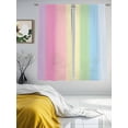 thumbnail image 3 of Rainbow Stripes Sheer Curtains 63 Inch Length 2 Panels Set for Living Room/Bedroom, Modern Colorful Cream Striped Aesthetics Curtain Sheers Drapes Rod Pocket Curtains Window Treatment Set 52''x63''x2, 3 of 7
