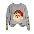 thumbnail image 3 of Uootdi Gift Christmas Sweatshirts for Women Merry Christmas Long Sleeve Shirts Cute Xmas Print Holiday Party Pullover Tops, 3 of 8