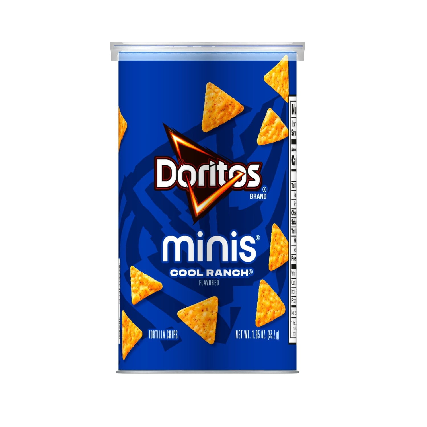 Doritos Minis Cool Ranch Flavored Tortilla Chips Single Serve Canister 1.95 oz