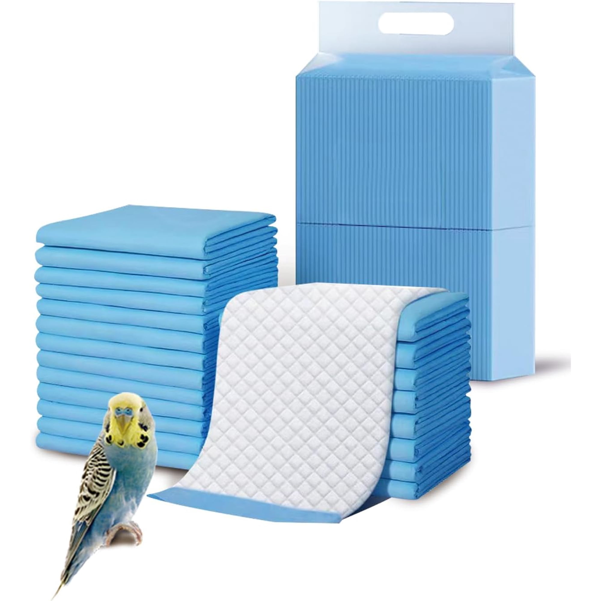 Disposable Bird Cage Liner Birds Cage Liners Super Absorbent Birdcage Liners Parakeet Cage Training Accessories with Quick-Dry Surface for Cockatiels Canaries Parrots