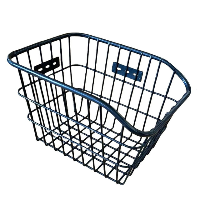 Steel Bike Rear Basket Detachable Waterproof Storage Large Capacity Hanging Rack without Reflector