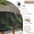 thumbnail image 3 of Green Forest Round Tablecloth for 45-54 Inch Tables,Fitted Table Cover with Elastic Edge,Mysterious Primitive Forest Pine Tree Waterproof Outdoor Table Cloth Protector for Patio Garden Dinner Picnic, 3 of 9