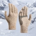 thumbnail image 2 of WTXUE Gloves for Men, Winter Gloves Winter Knitting Men'S Hook Pattern Warm Plush Riding Wool Gloves, 4# F, 2 of 7