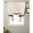 thumbnail image 2 of Black White Chefs Kitchen Food Retro Kitchen Short Window Curtain Modern Home Decor Small Window Roman Tie Up Curtains, 2 of 7