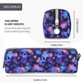 thumbnail image 3 of Sikiie Skull daisy purple Leather Pencil Case, Makeup Pouch, Zipper Pouch for Daily Essentials, Storage Organizer, Cosmetics and Stationary Bag, 3 of 7