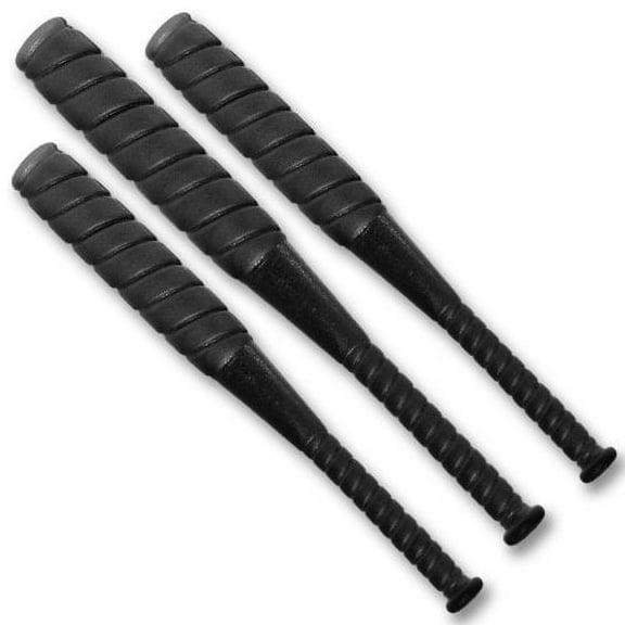 Set of 3 Black Baseball Bats for WWE & AEW Wrestling Action Figures