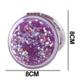 thumbnail image 2 of Mirror Pocket Mini Quicksand Makeup Mirror Portable Double Sided Mirror, 2 of 5