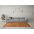 thumbnail image 3 of Ahgly Company Indoor Round Oriental Orange Industrial Area Rugs, 7' Round, 3 of 4